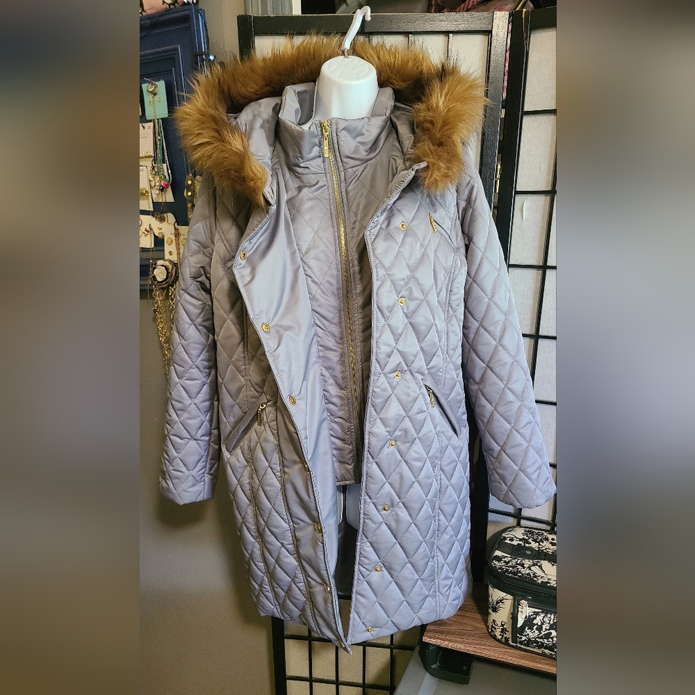 IMAN Global Chic Quilted Puffer sz M